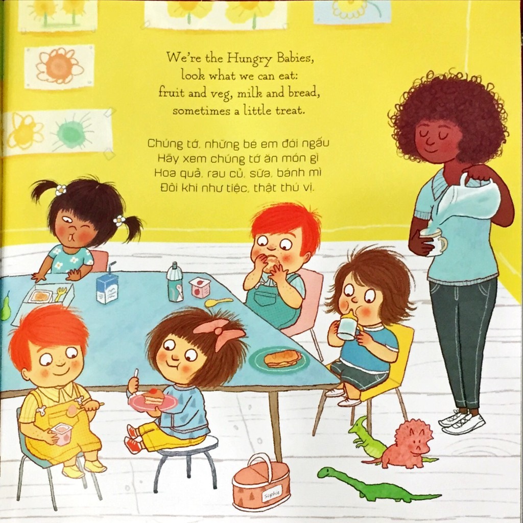 ehon song ngữ - những em bé đói ngấu - hungry babies (từ 2 tuổi)
