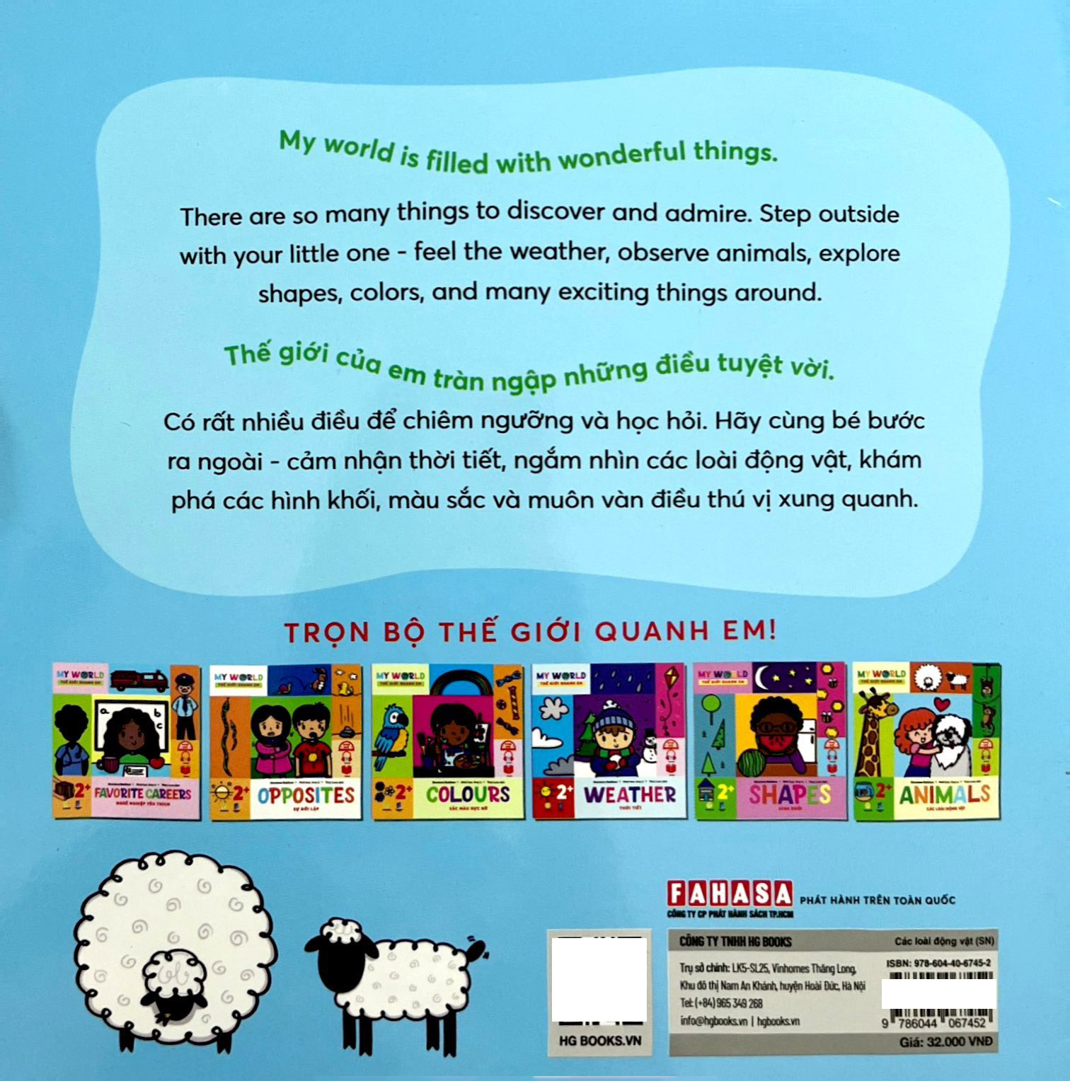 ehon song ngữ việt-anh - my world - thế giới quanh em - animals - các loài động vật