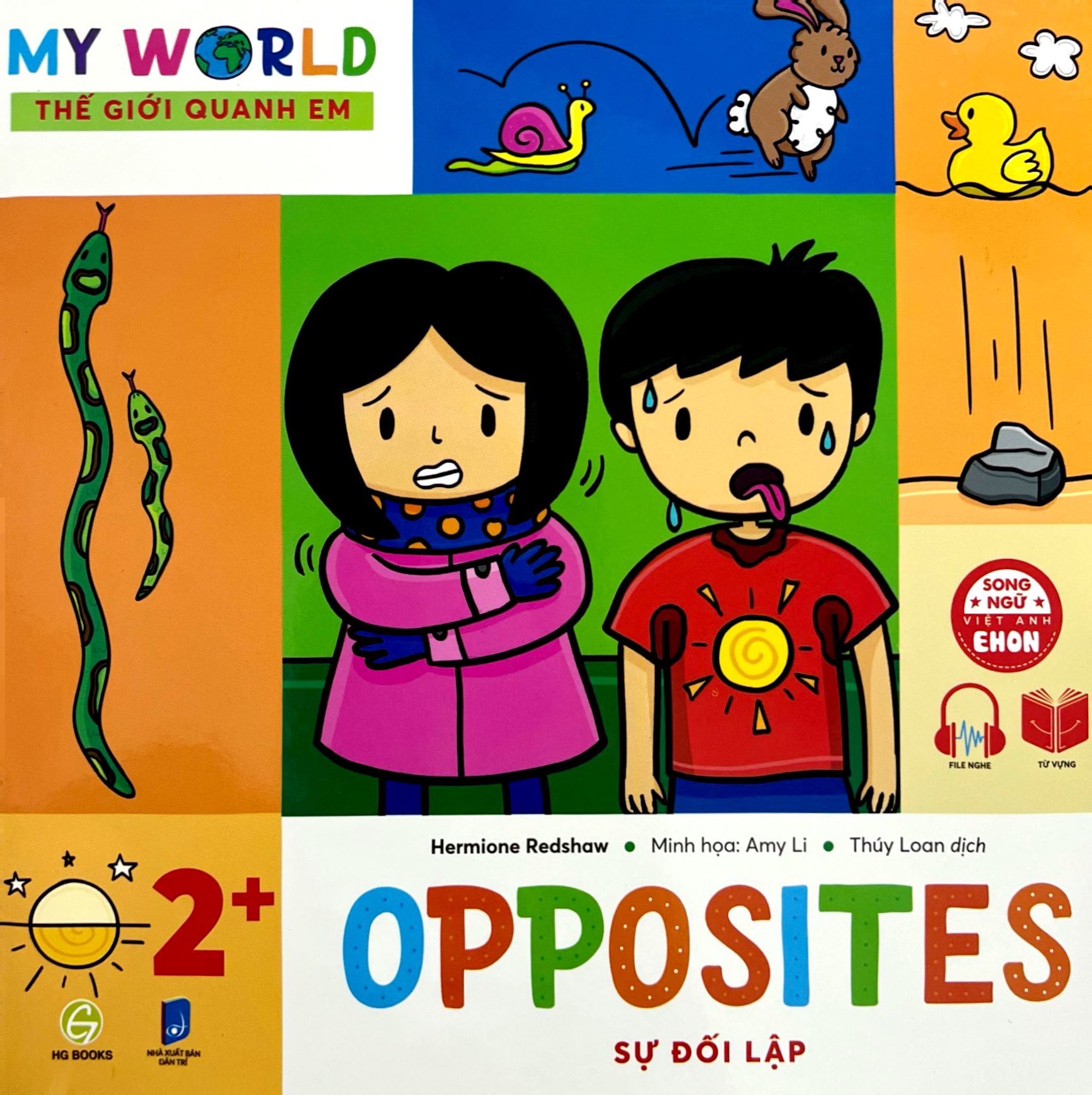 ehon song ngữ việt-anh - my world - thế giới quanh em - opposites - sự đối lập