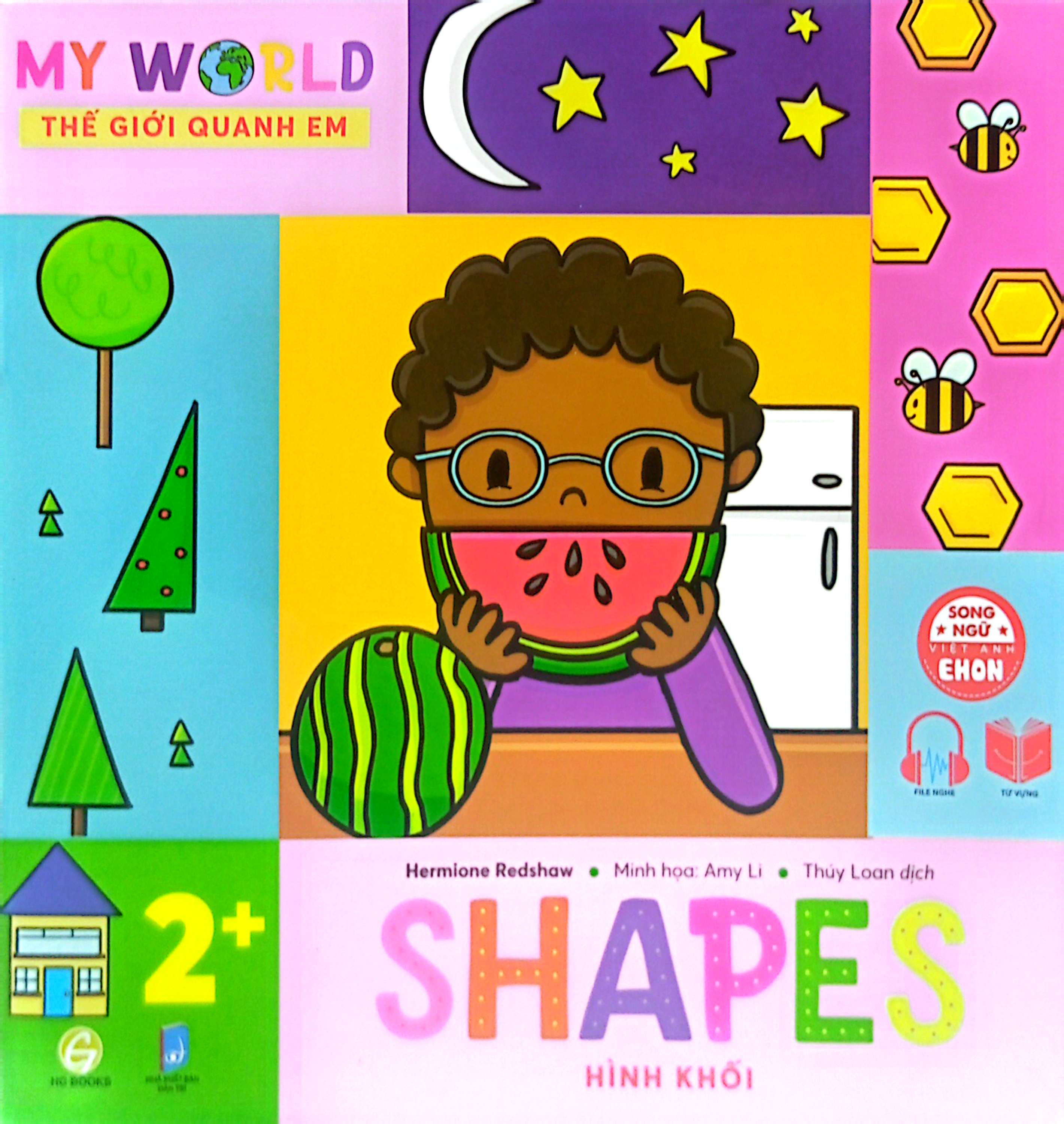 ehon song ngữ việt-anh - my world - thế giới quanh em - shapes - hình khối