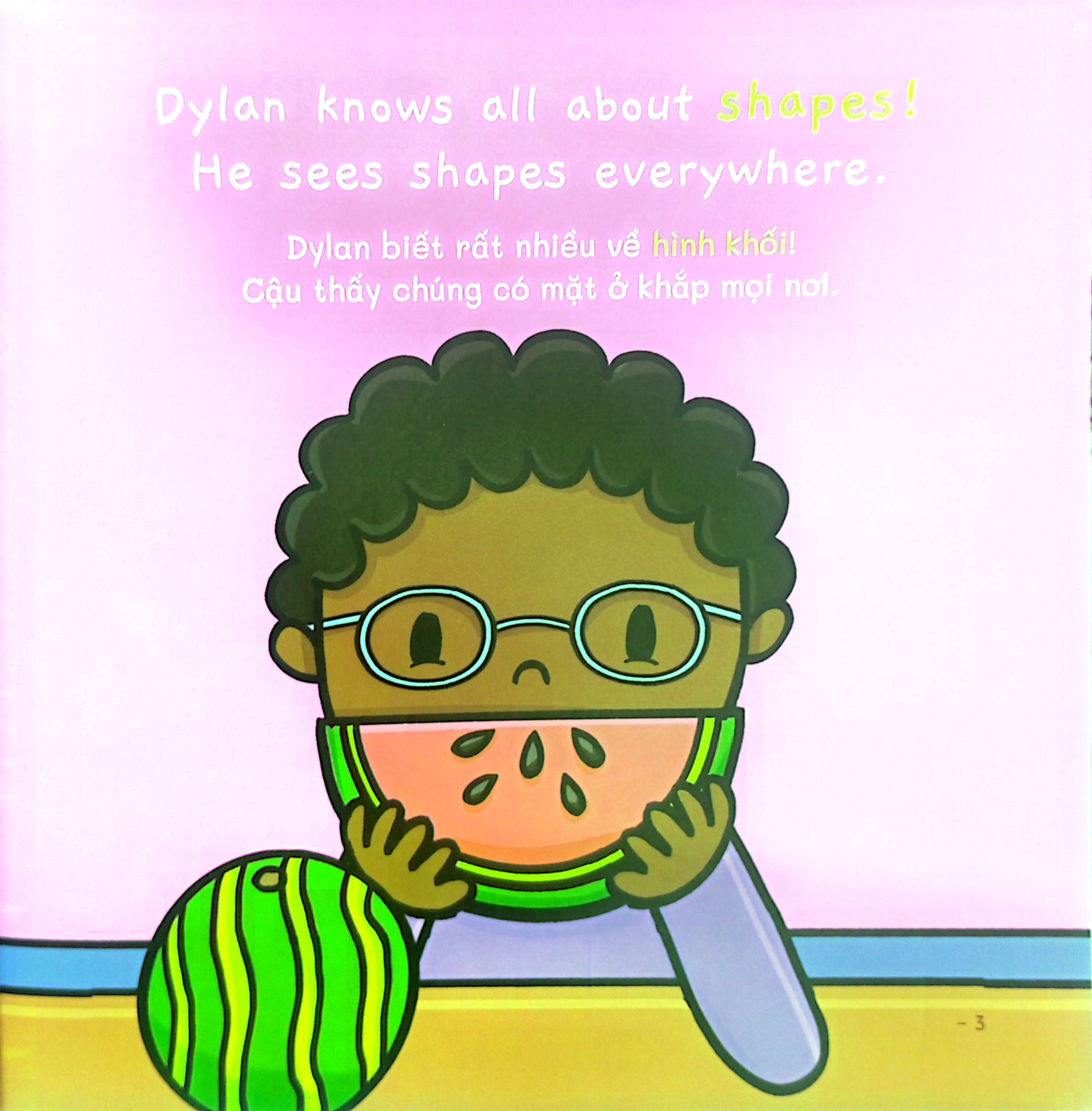 ehon song ngữ việt-anh - my world - thế giới quanh em - shapes - hình khối