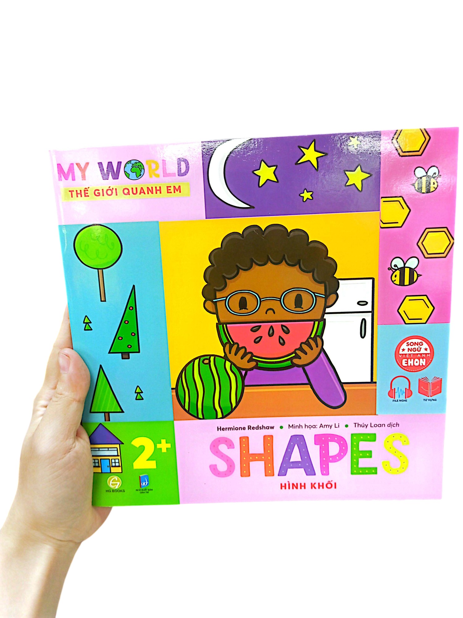 ehon song ngữ việt-anh - my world - thế giới quanh em - shapes - hình khối