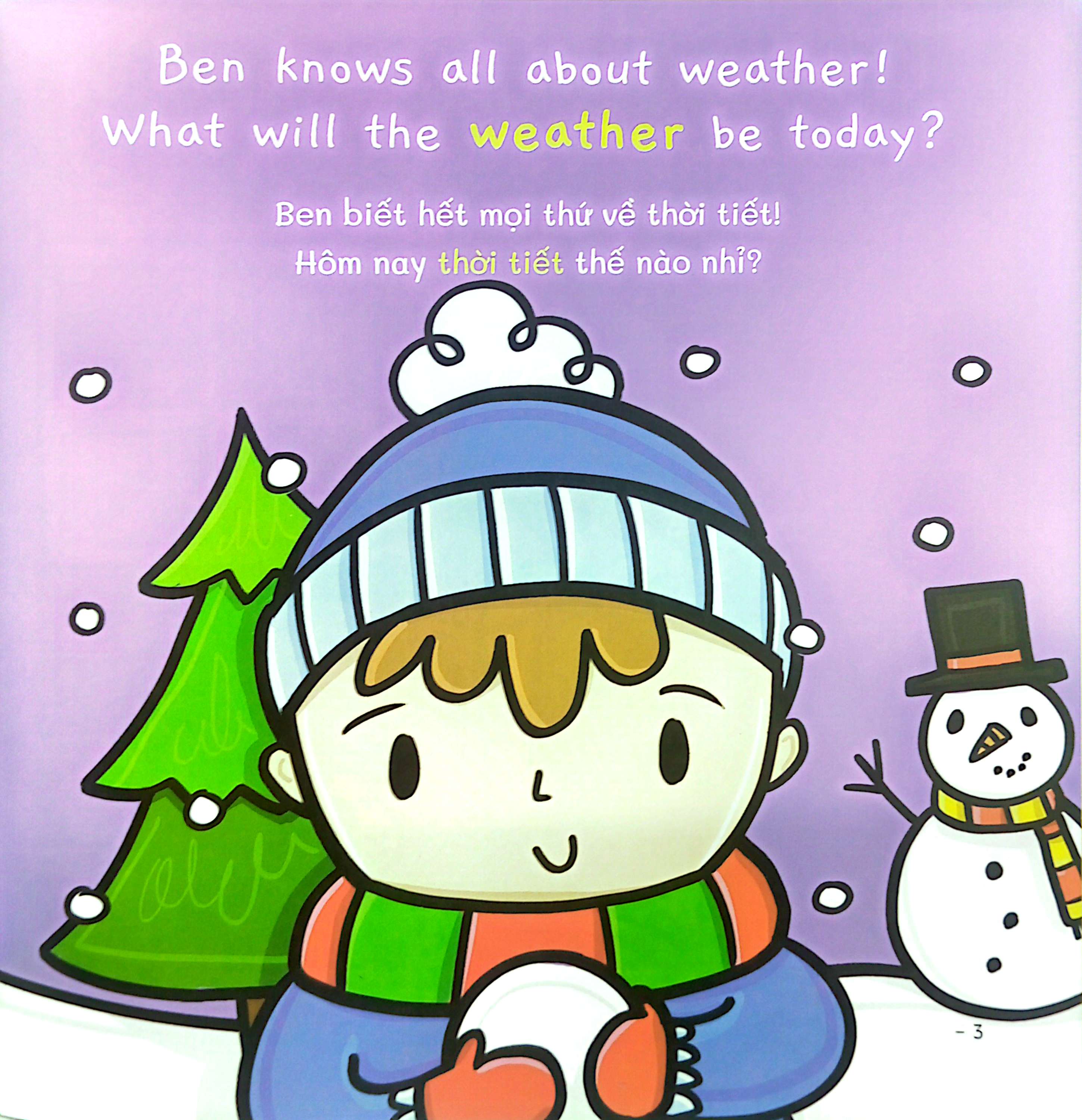 ehon song ngữ việt-anh - my world - thế giới quanh em - weather - thời tiết