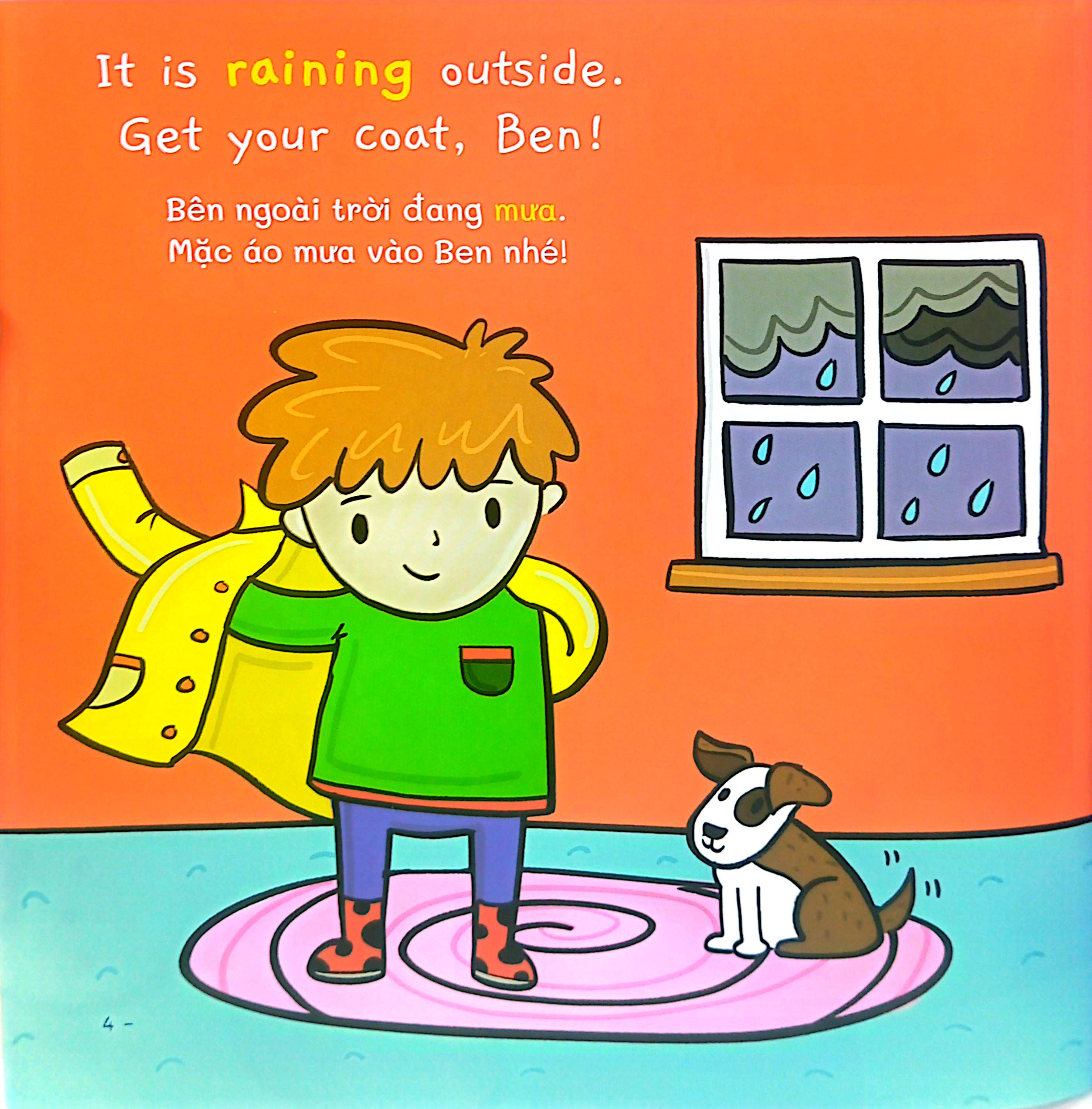 ehon song ngữ việt-anh - my world - thế giới quanh em - weather - thời tiết