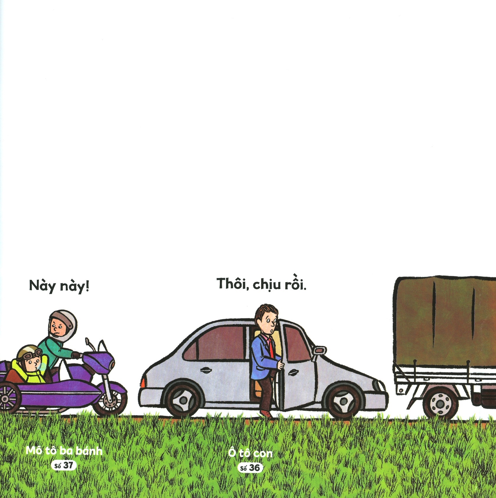 ehon thông minh cho trẻ mẫu giáo: kẹt xe lâu quá vậy?