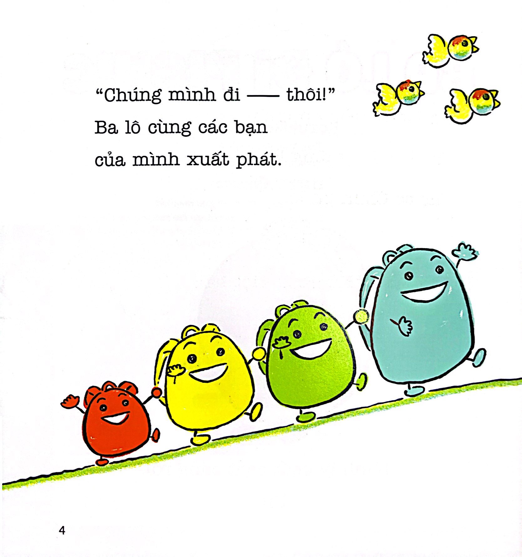 ehon thực phẩm tâm hồn cho bé - niềm vui mỗi ngày - ba lô đi picnic