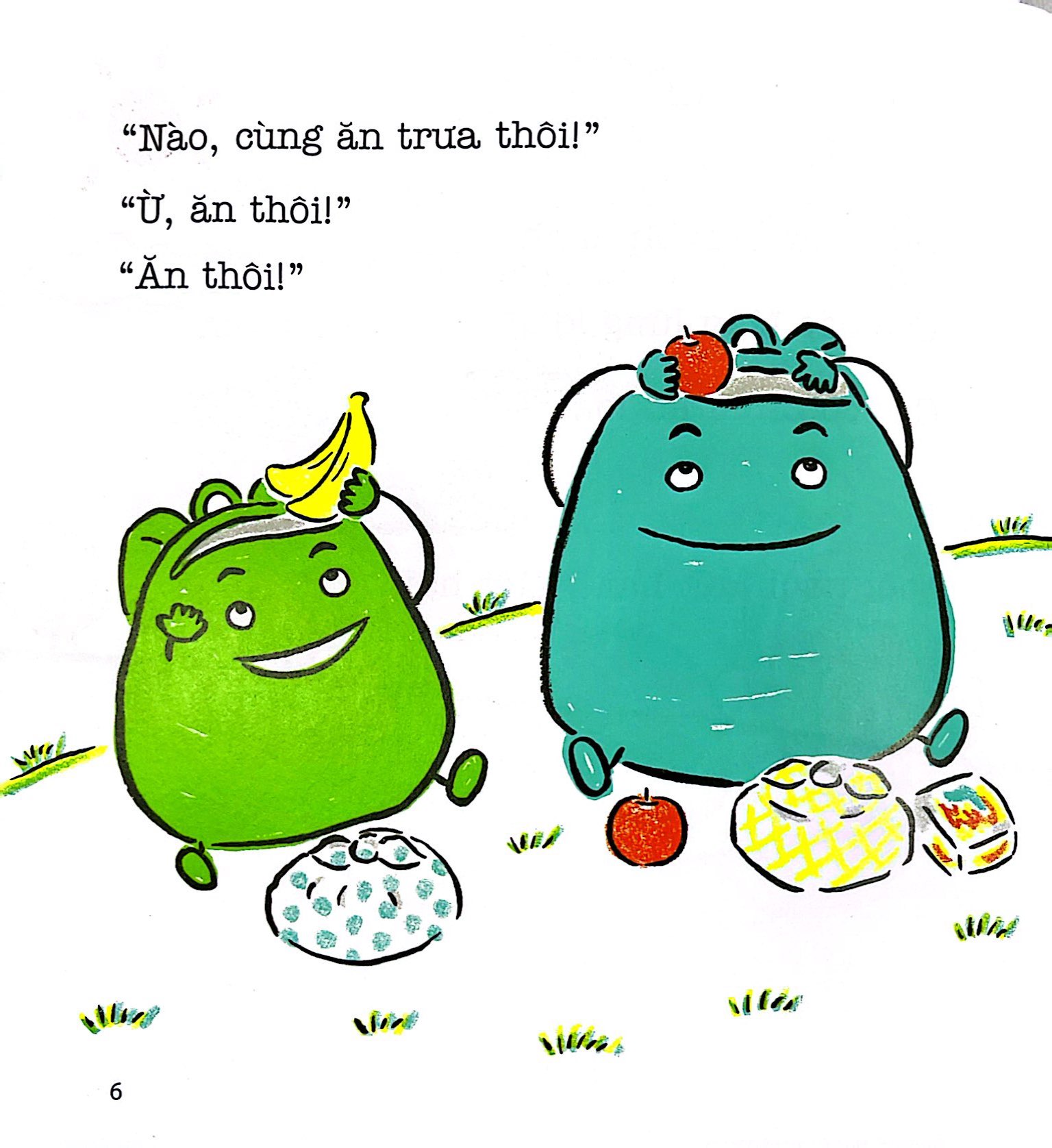 ehon thực phẩm tâm hồn cho bé - niềm vui mỗi ngày - ba lô đi picnic