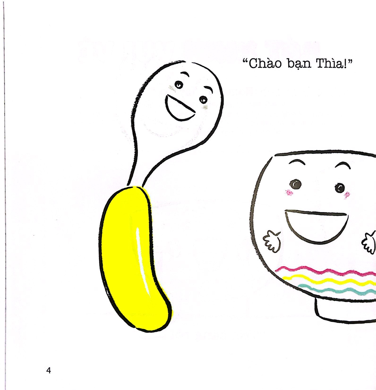 ehon thực phẩm tâm hồn cho bé - niềm vui mỗi ngày - bát xinh vui vẻ