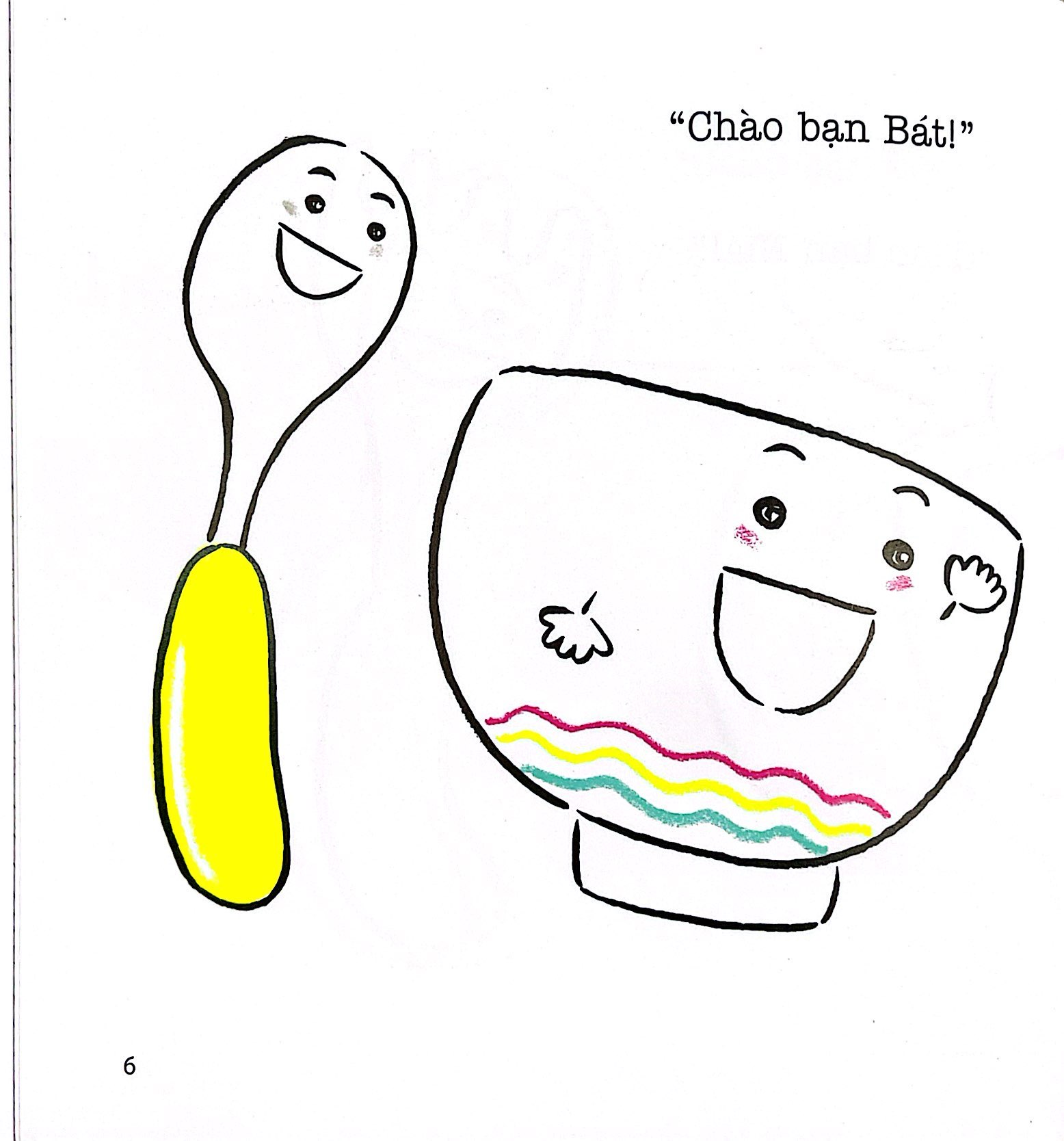 ehon thực phẩm tâm hồn cho bé - niềm vui mỗi ngày - bát xinh vui vẻ