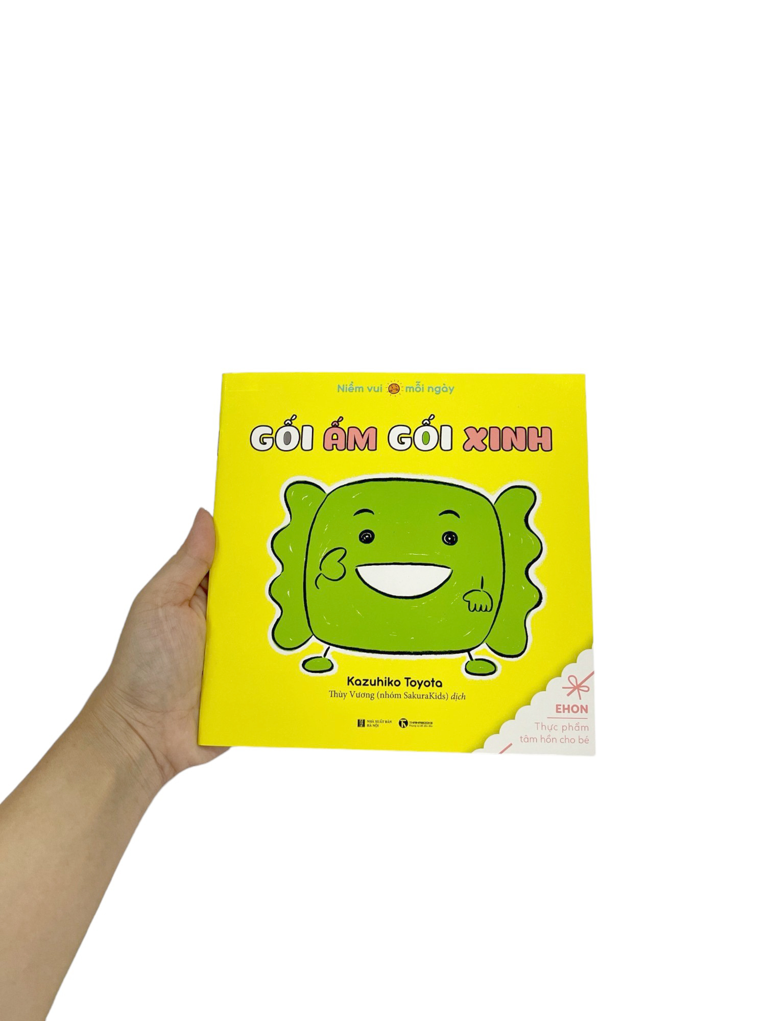 ehon thực phẩm tâm hồn cho bé - niềm vui mỗi ngày - gối ấm gối xinh