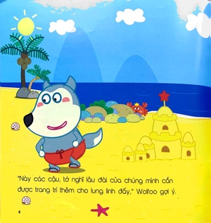 ehon wolfoo - ai đánh cắp lâu đài cát của tớ