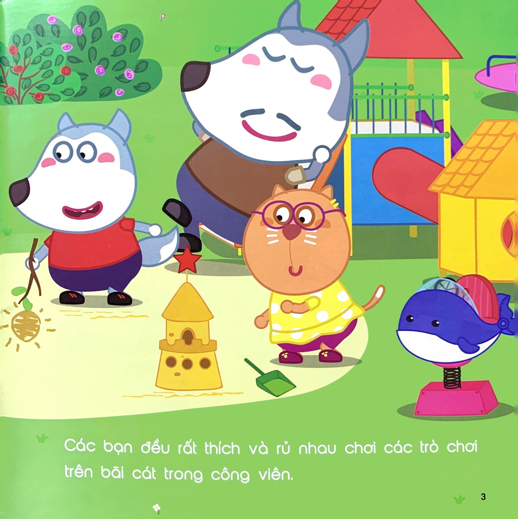 ehon wolfoo - ngoài sân chơi vui mê tơi