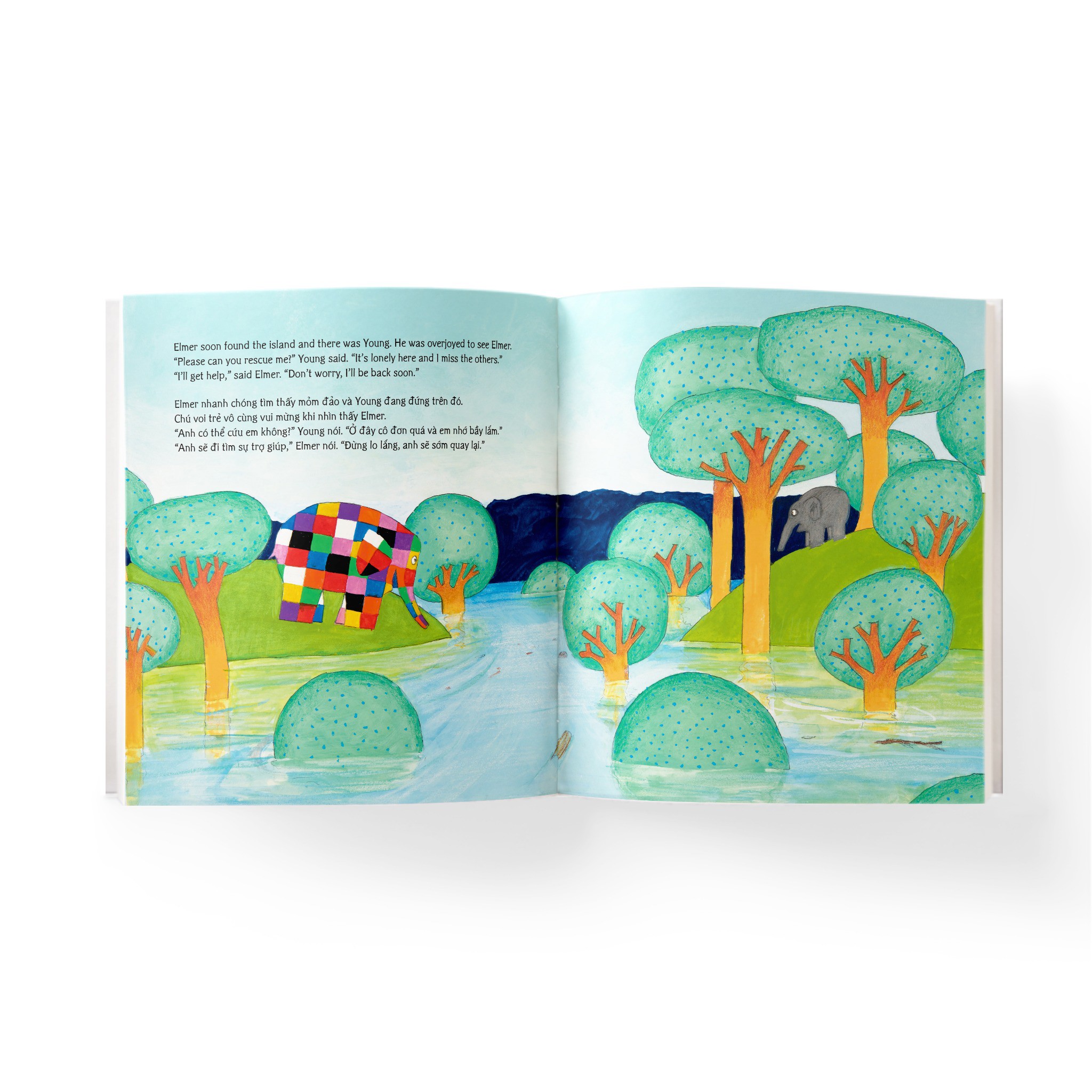 elmer and the flood - elmer và cơn lũ - song ngữ anh-việt