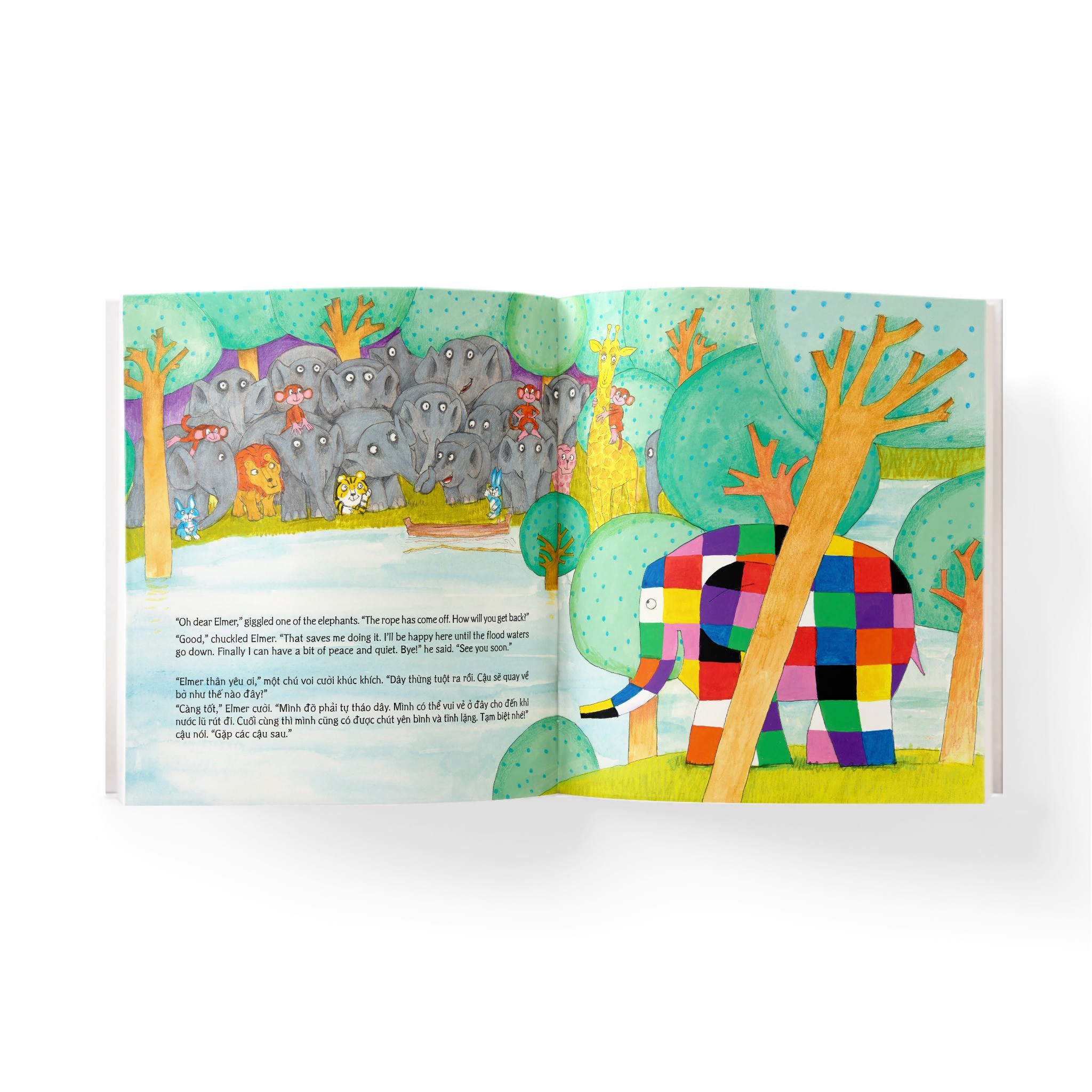 elmer and the flood - elmer và cơn lũ - song ngữ anh-việt