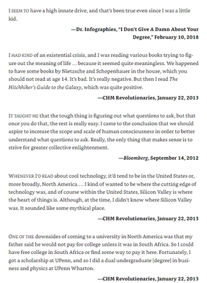 elon musk - in his own words