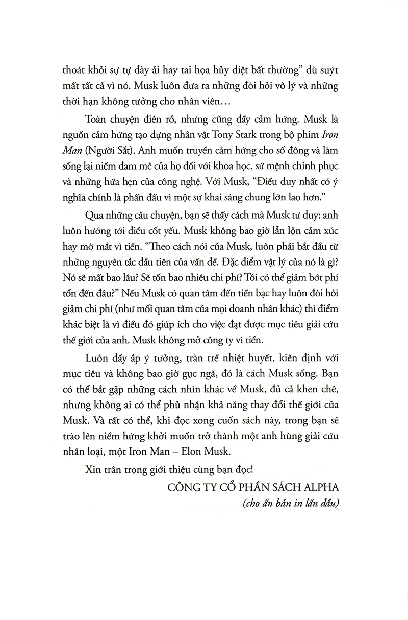elon musk - tesla, spacex và sứ mệnh tìm kiếm một tương lai ngoài sức tưởng tượng - bìa cứng (tái bản 2023)