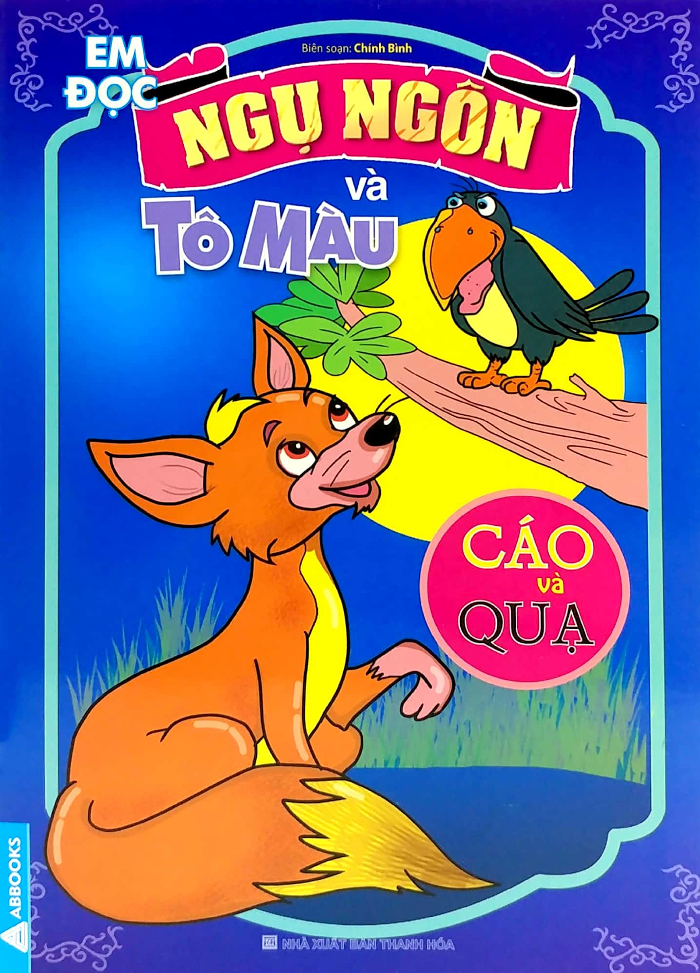 em đọc ngụ ngôn và tô màu: cáo và quạ