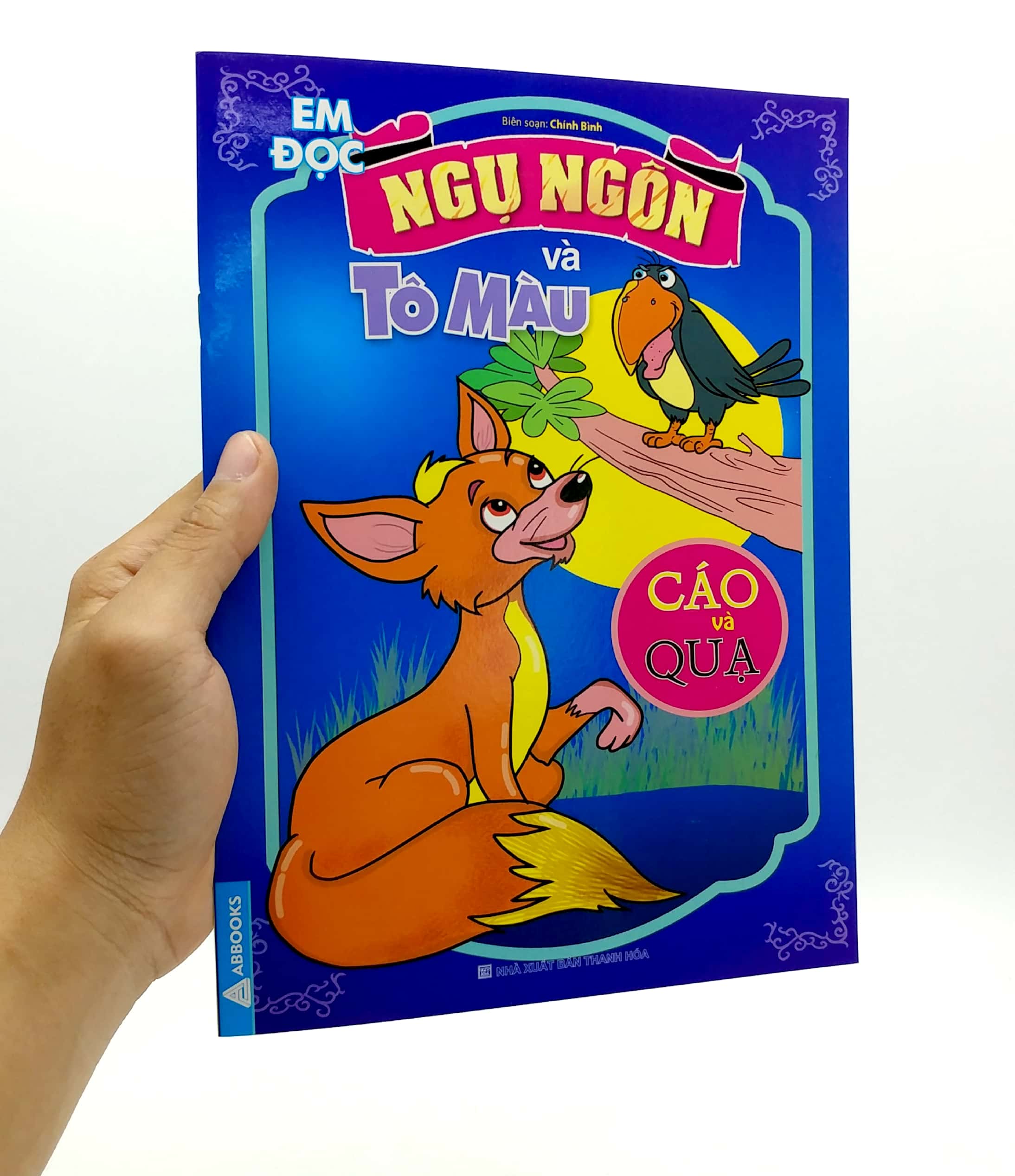 em đọc ngụ ngôn và tô màu: cáo và quạ