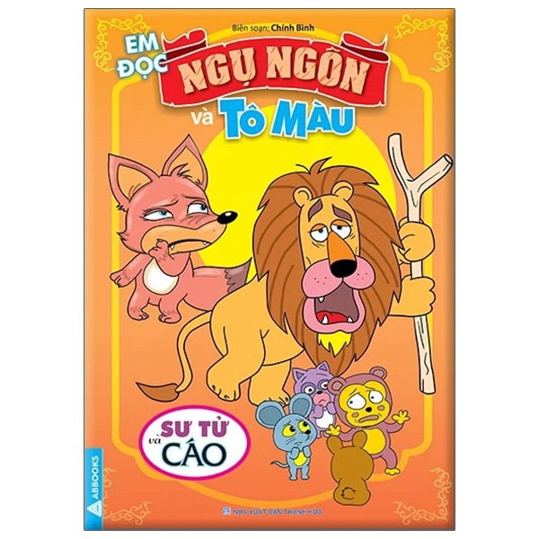 em đọc ngụ ngôn và tô màu: sư tử và cáo