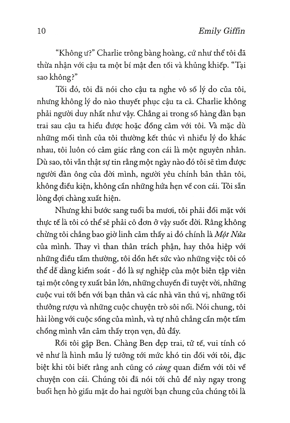 em không muốn có baby