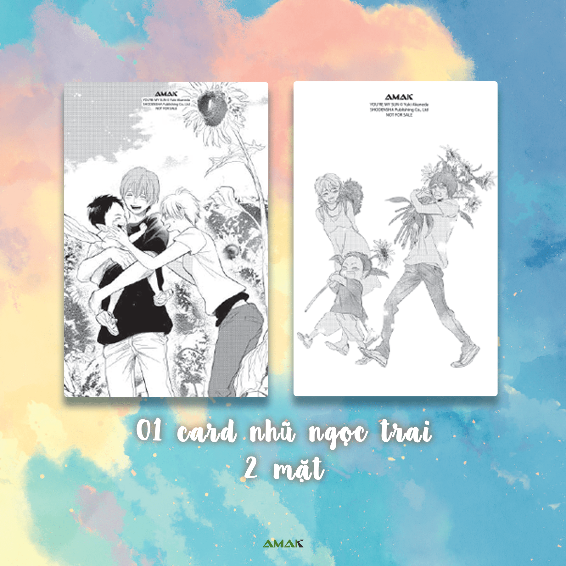 em là ánh dương - tặng kèm pvc card + card nhũ ánh trai hai mặt + khung trưng bày