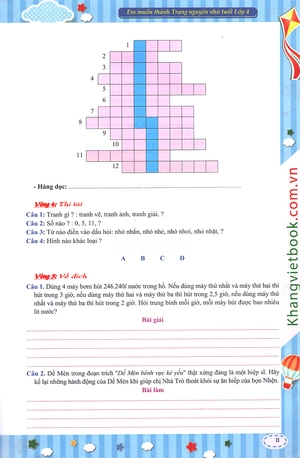 em muốn làm trạng nguyên nhỏ tuổi lớp 4