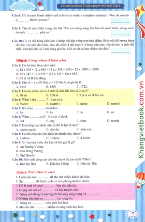 em muốn làm trạng nguyên nhỏ tuổi lớp 4