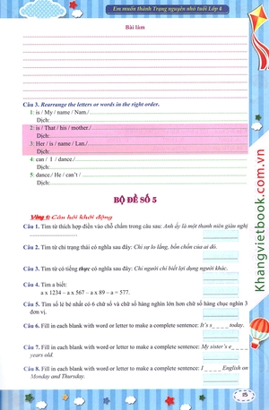 em muốn làm trạng nguyên nhỏ tuổi lớp 4