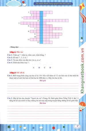 em muốn làm trạng nguyên nhỏ tuổi lớp 4