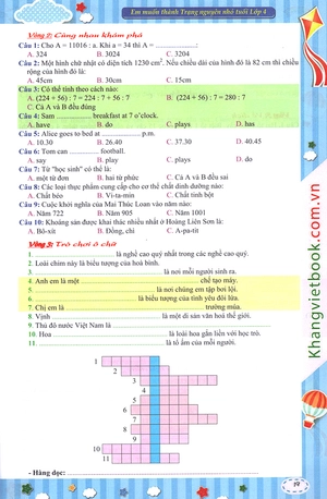 em muốn làm trạng nguyên nhỏ tuổi lớp 4