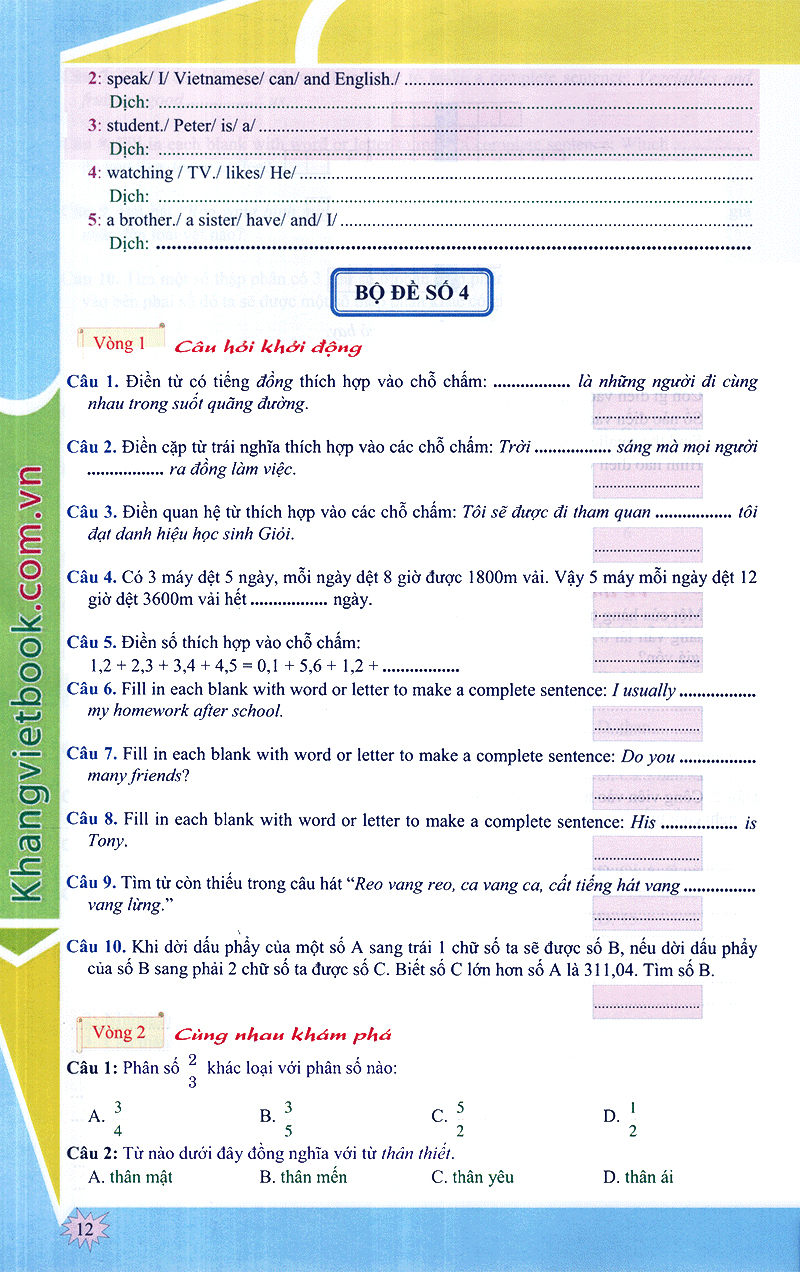 em muốn làm trạng nguyên nhỏ tuổi lớp 5