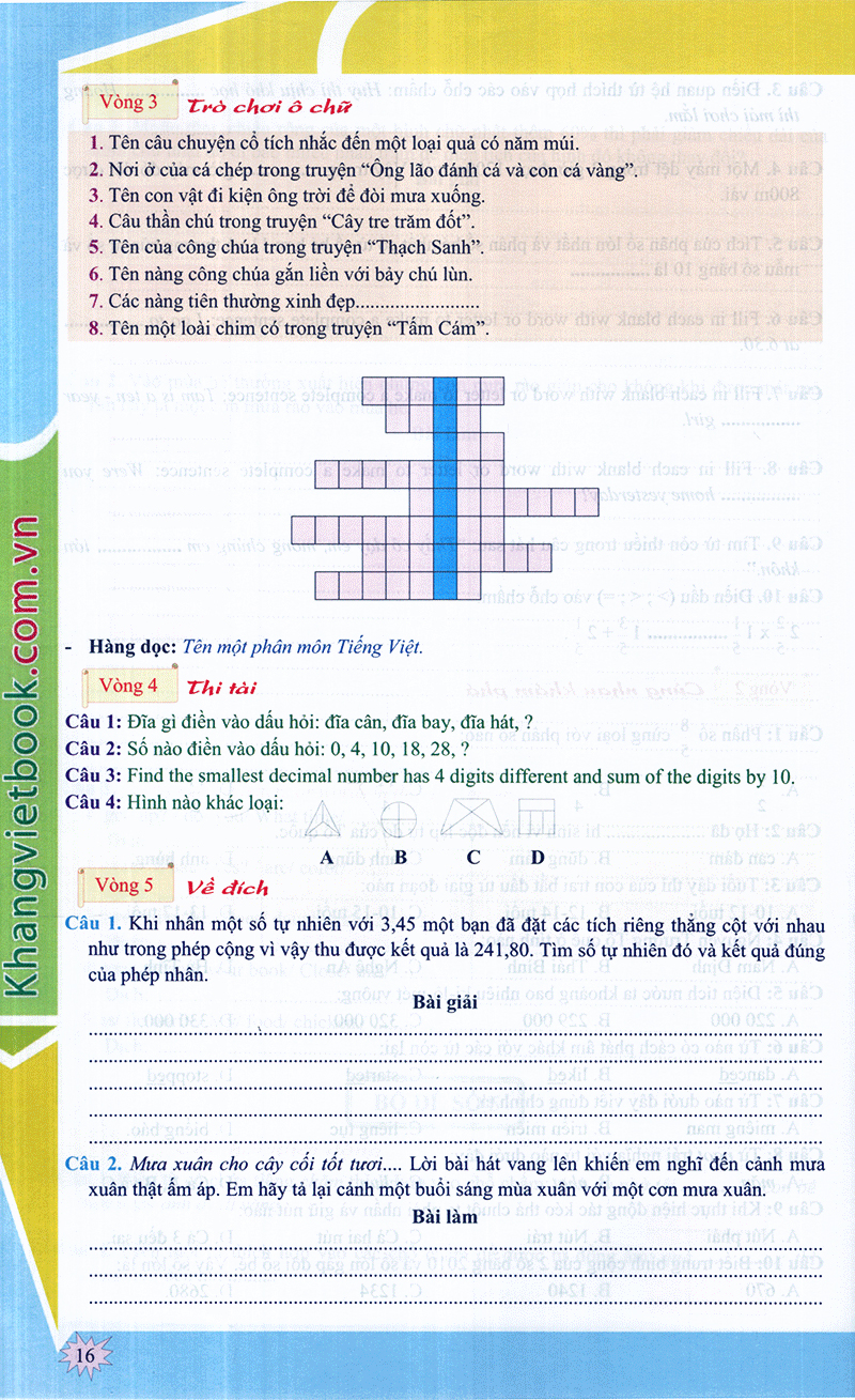 em muốn làm trạng nguyên nhỏ tuổi lớp 5