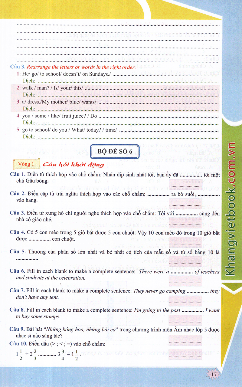 em muốn làm trạng nguyên nhỏ tuổi lớp 5