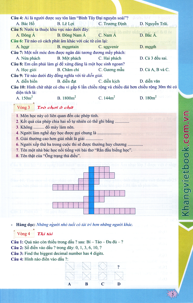 em muốn làm trạng nguyên nhỏ tuổi lớp 5