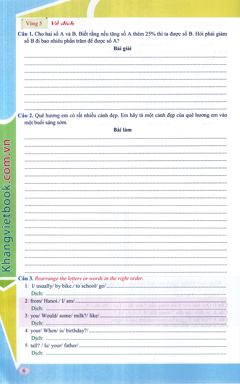 em muốn làm trạng nguyên nhỏ tuổi lớp 5