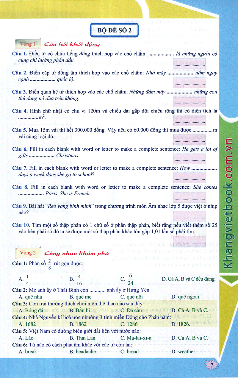 em muốn làm trạng nguyên nhỏ tuổi lớp 5