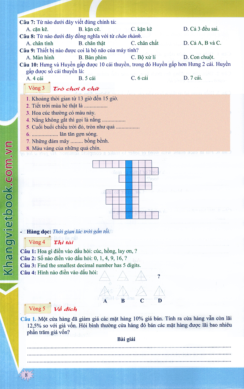 em muốn làm trạng nguyên nhỏ tuổi lớp 5