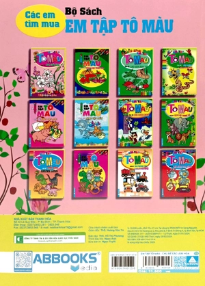 em tập tô màu - chủ đề các loài hoa (tái bản 2024)