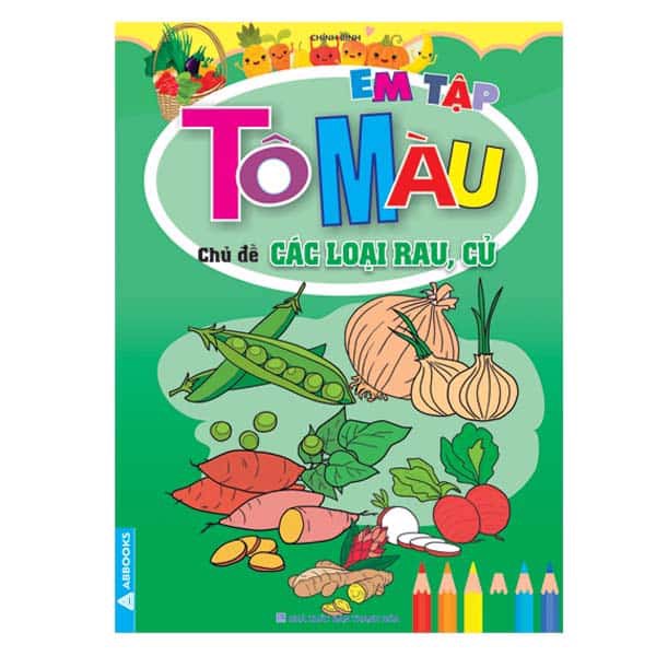 em tập tô màu - chủ đề các loại rau, củ