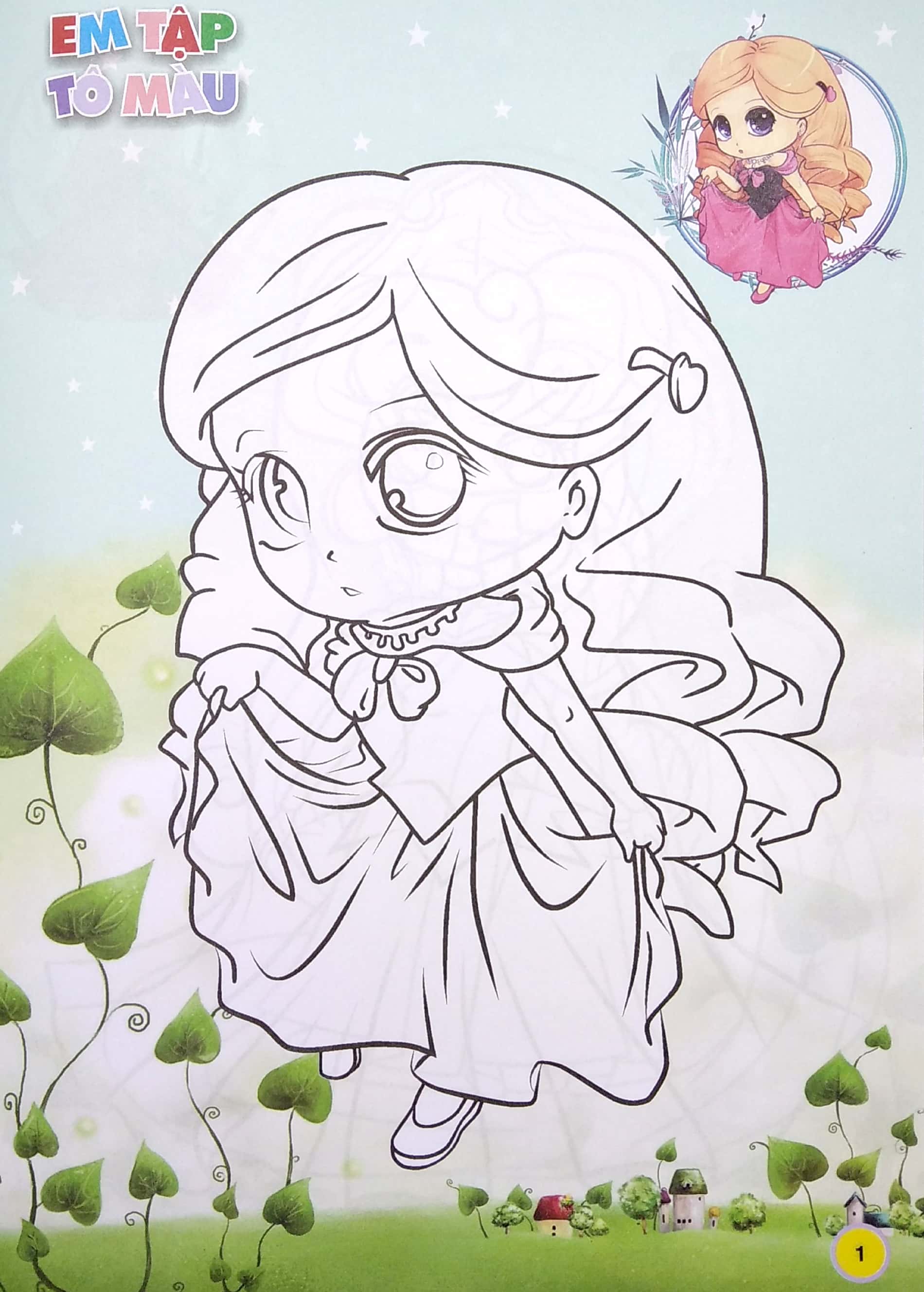 em tập tô màu - chủ đề công chúa thần tiên
