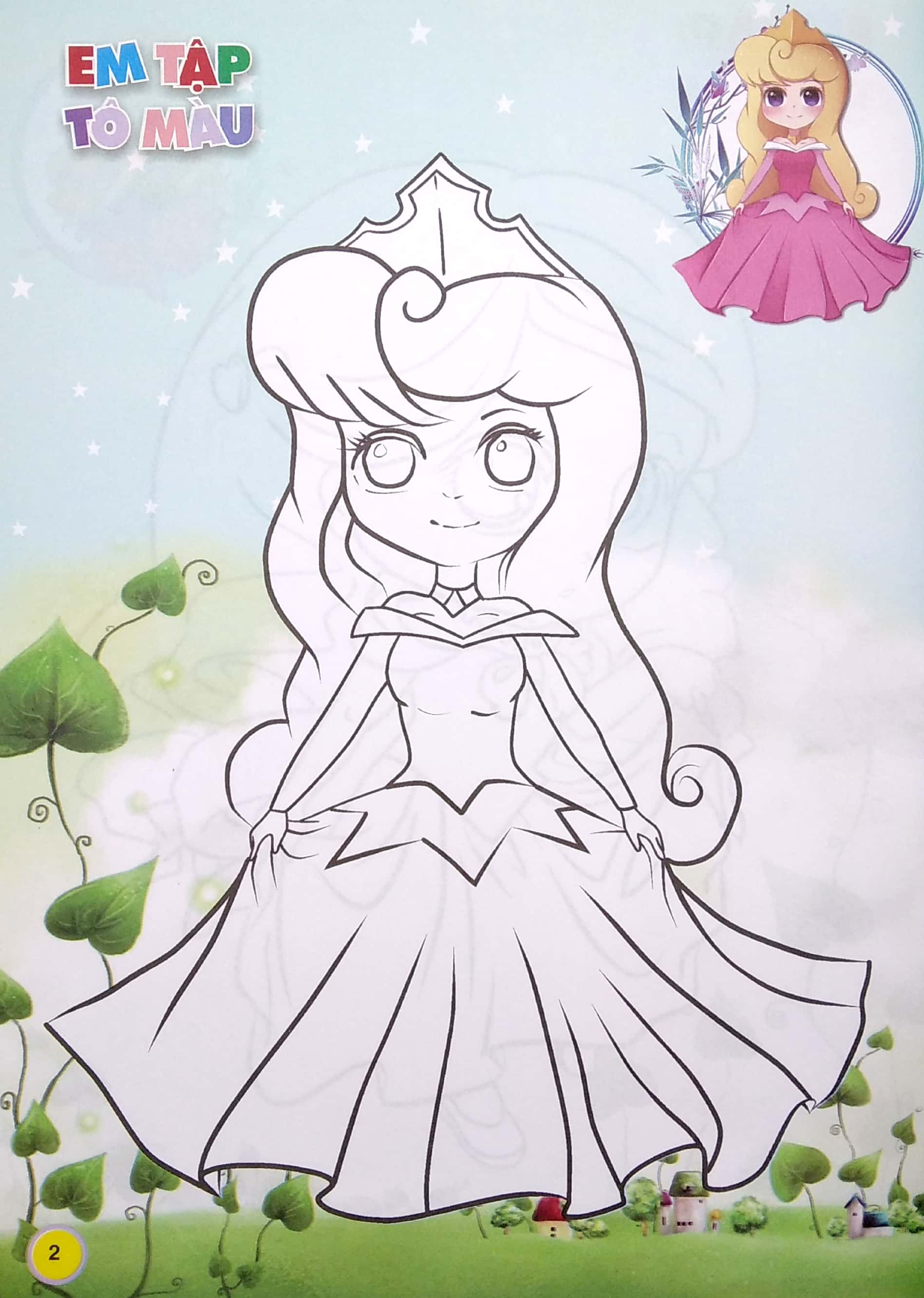 em tập tô màu - chủ đề công chúa thần tiên