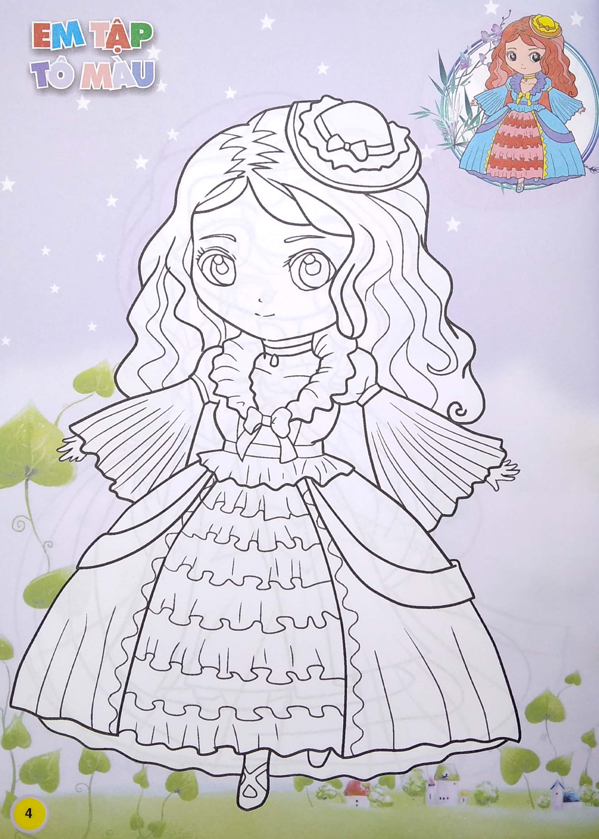 em tập tô màu - chủ đề công chúa thần tiên