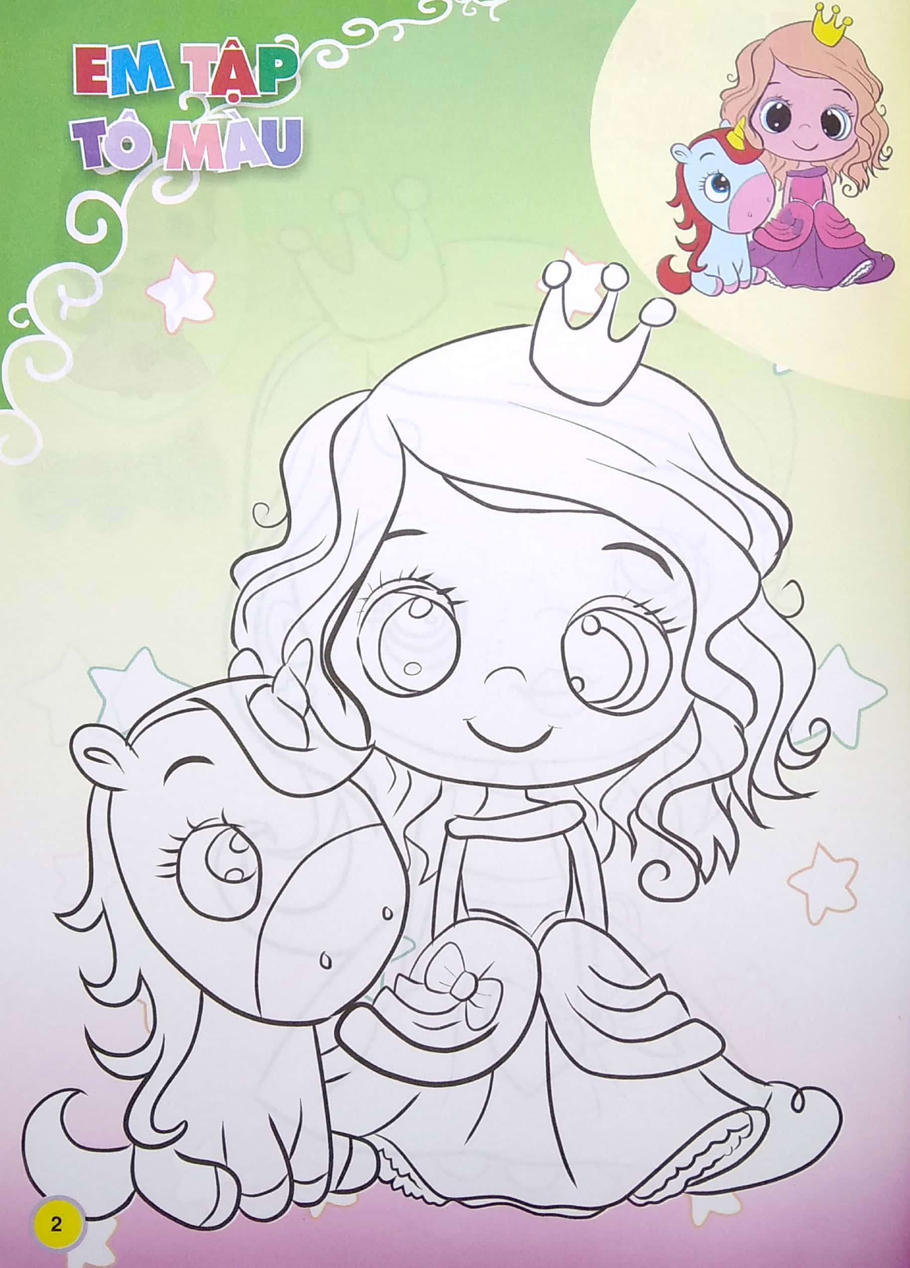 em tập tô màu - chủ đề công chúa xinh đẹp