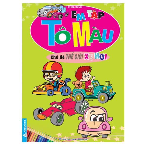 em tập tô màu - chủ đề thế giới xe hơi