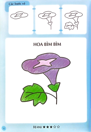 em tập vẽ và tô màu - cây cỏ hoa lá