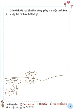 em tập vẽ và tô màu - cây cỏ hoa lá