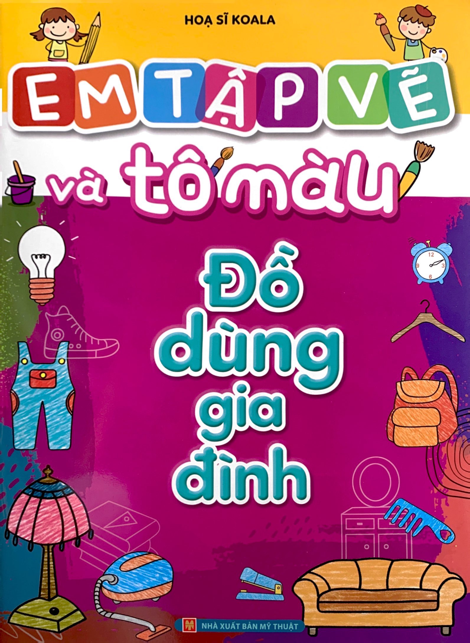 em tập vẽ và tô màu - đồ dùng gia đình