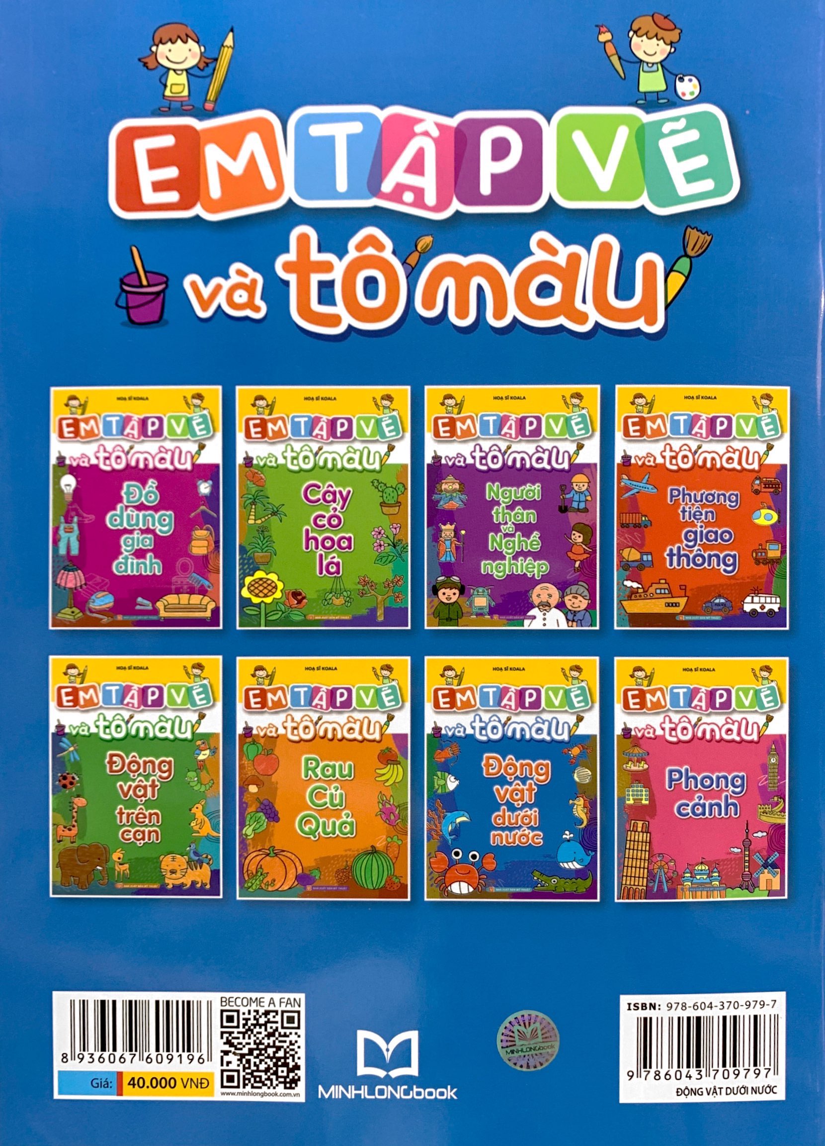 em tập vẽ và tô màu - động vật dưới nước