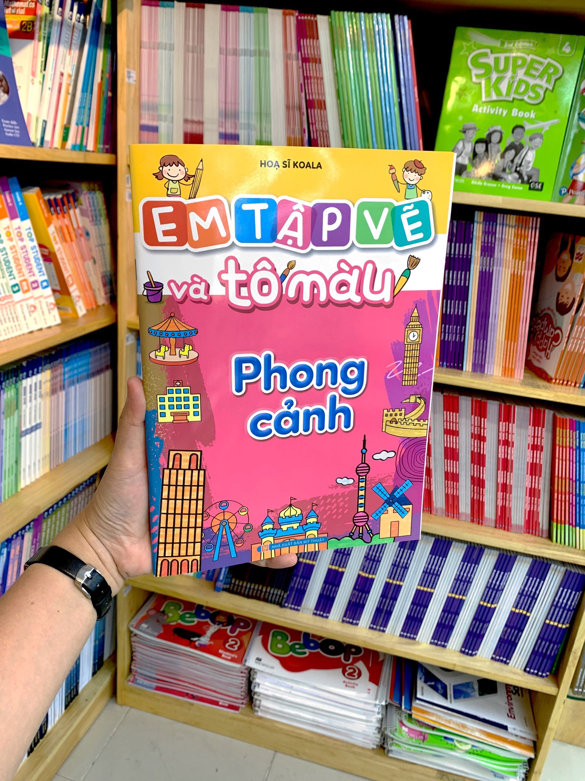 em tập vẽ và tô màu - phong cảnh