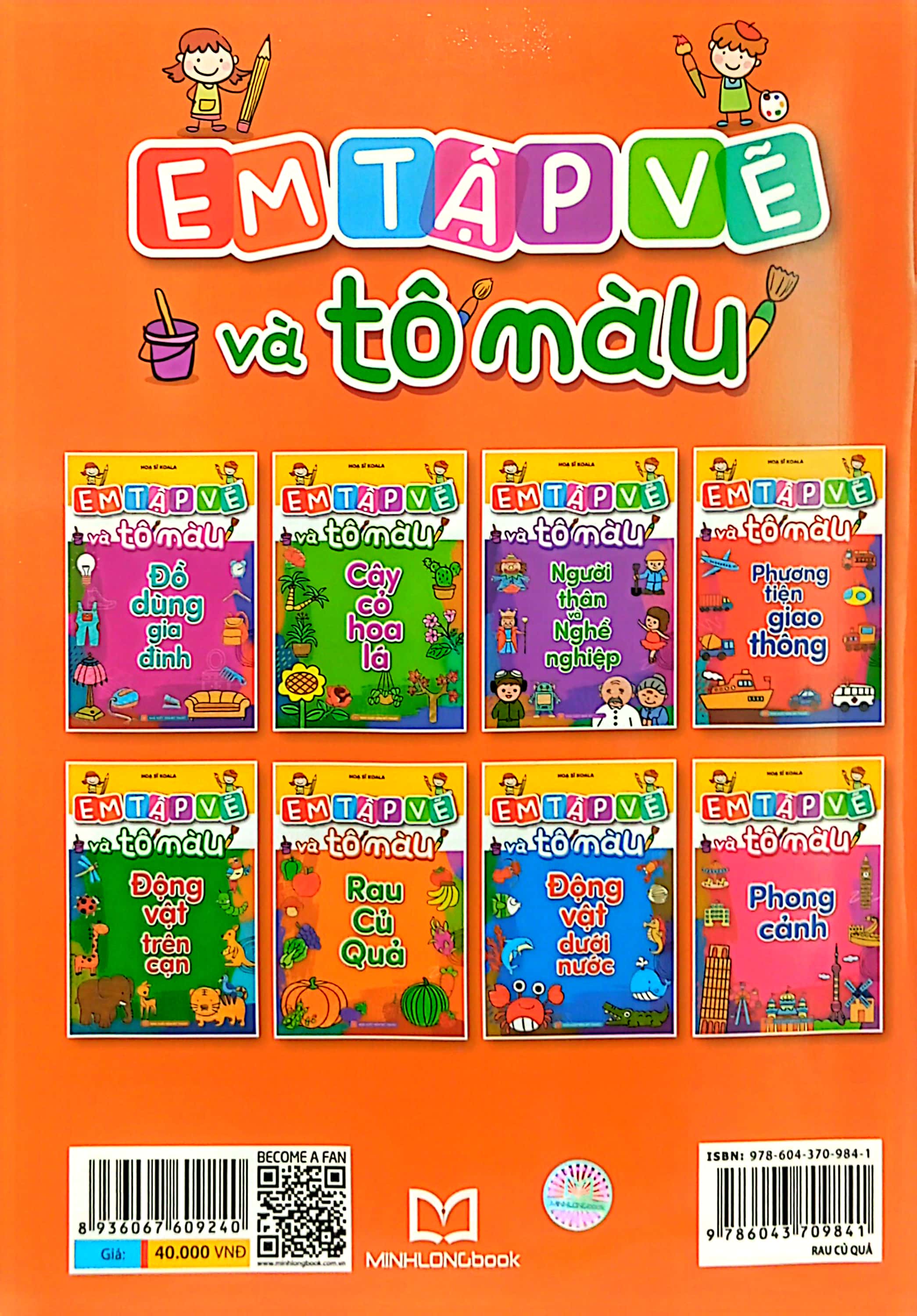 em tập vẽ và tô màu - rau củ quả